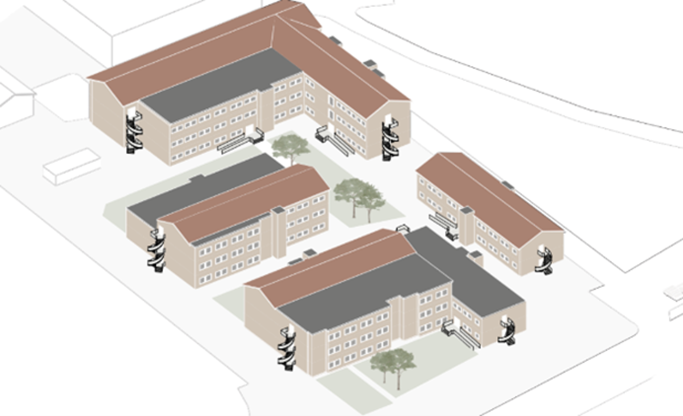 Et diagram av et hus Et diagram av et hus
