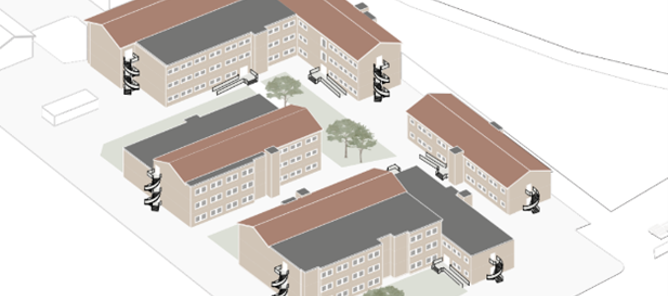 Et diagram av et hus Et diagram av et hus
